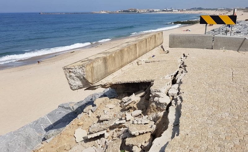 Vila do Conde anuncia obra que vai repor segurança no muro da Praia de Árvore