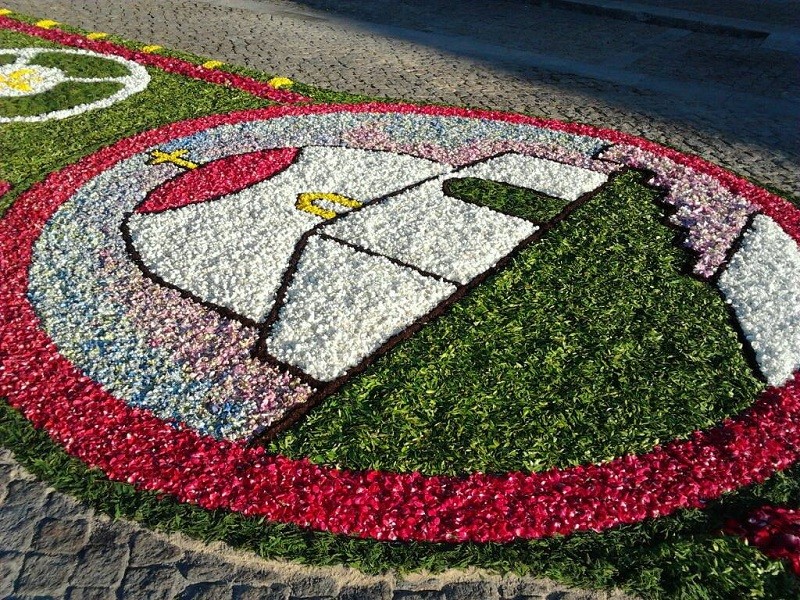 Tapetes de Flores em Vila do Conde na Festa do Corpo de Deus