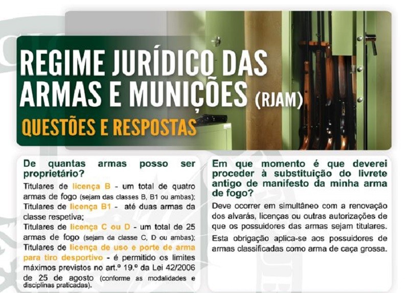 GNR realiza ações de sensibilização no âmbito do Regime Jurídico das Armas e Munições