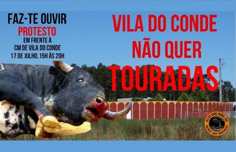 Protesto anti touradas este domingo em Vila do Conde