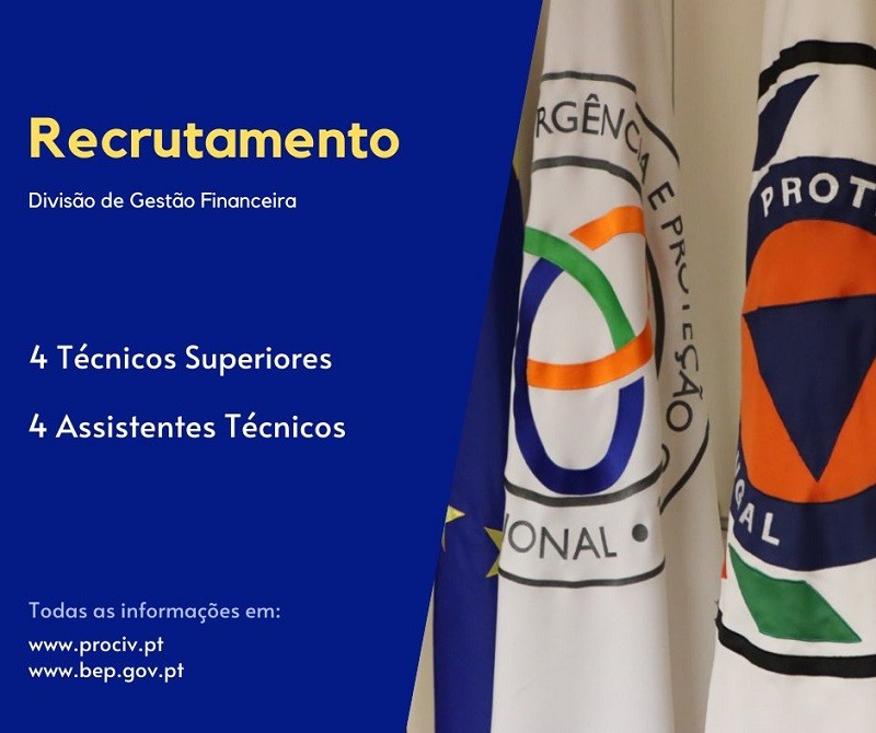 Proteção Civil recruta técnicos superiores e assistentes técnicos