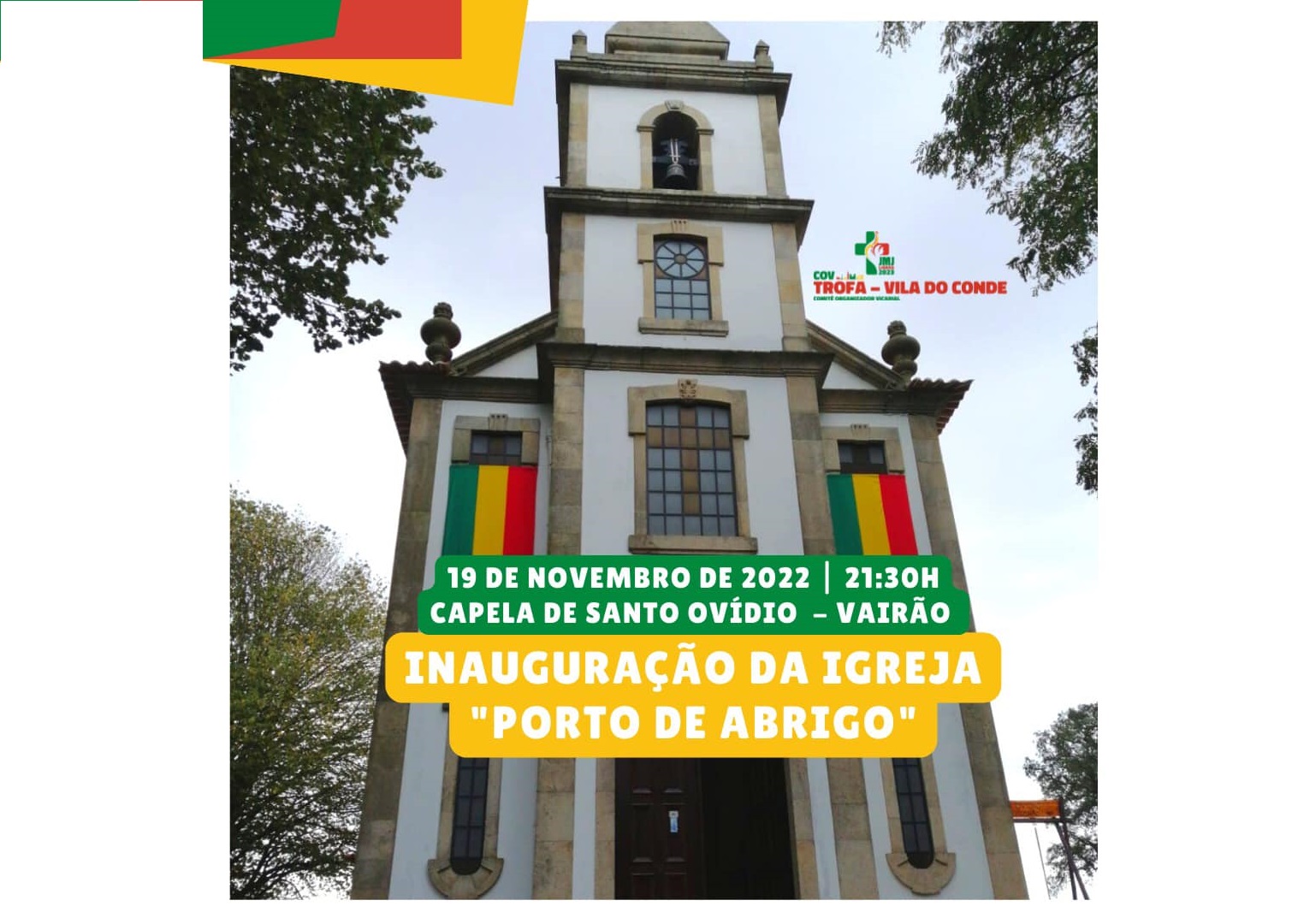 Vairão inaugura amanhã igreja Porto de Abrigo