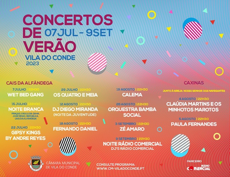 Três meses de concertos de Verão em Vila do Conde