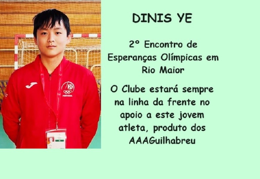Dinis Ye convocado pelo Comité Olímpico Português