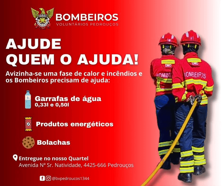 Há corporações de bombeiros a pedir ajuda à população