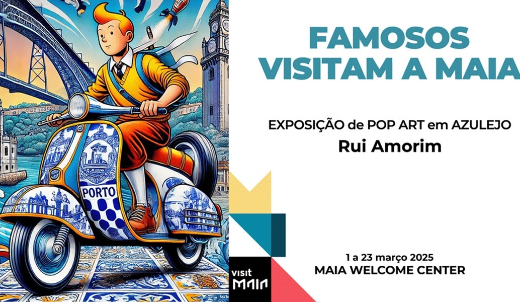 Exposição de Pop Art em Azulejo “Famosos visitam a Maia”