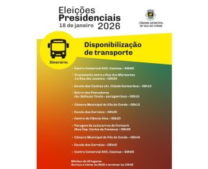 Transporte gratuito para ir votar em Vila do Conde